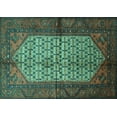 thumbnail image 1 of Ahgly Company Machine Washable Indoor Rectangle Persian Turquoise Blue Traditional Area Rugs, 2' x 3', 1 of 4