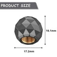 thumbnail image 3 of Gray crystal diamond valve stem caps shiny rhinestone valve dust cap plastic tire valve caps black with rubber seal (4 Pack), 3 of 6
