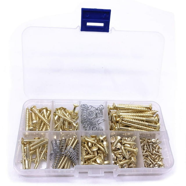 Jiayouy - Juego de tornillos para guitarra eléctrica, 248 piezas, 9 tipos, kit de tornillos de monta
