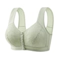 thumbnail image 7 of 2-Pack Daisy Bras for Older Women JIANLAI Women's Front Closure Floral Lace Bra, Wide Comfort Straps Full Coverage Everyday Bra, Easy Wear Wirefree Daily Support Bra, 7 of 7