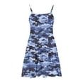 thumbnail image 6 of 11-12 Years Toddler Girl Camouflage Dress Little Kid Short Sleeve Cotton Dress for 3-14 Years, 6 of 7