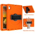 thumbnail image 4 of ELEHOLD for iPad 10th Gen 10.9 inch Rugged Case, Heavy Duty Protection Hand Strap Built-in Kickstand Crossbody Shoulder Strap Shockproof Case for iPad 10.9 inch 2022,Orange, 4 of 11