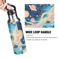thumbnail image 4 of Starry Sky Dreamy Planets Stars Sports Bottle with Straw Stainless Steel Water Jug Portable Thermal Cup Leak-proof 1000ML, 4 of 9
