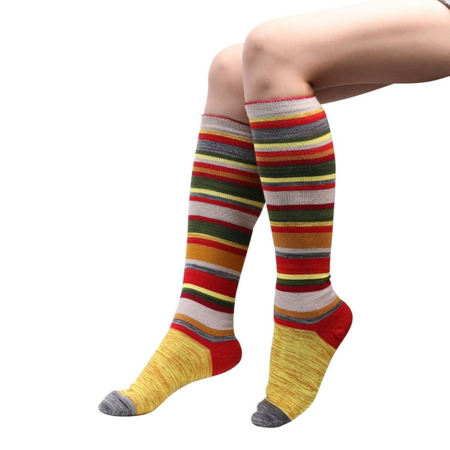 WEAIXIMIUNG Custom Socks Womens High Boot Socks Extra Long Winter Over Knee Stockings Leg Warmers