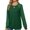 Army Green, variant on Black and Friday Clothing Sales Idoravan Long Sleeve Shirts for Women Winter Women's Fashion Solid Round-Neck Pullover Long Sleeve Tops Army Green S