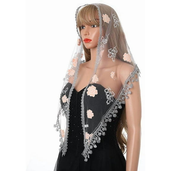Triangle Lace Veil Mantilla Catholic Church Veils Infinity Chapel Veil Wedding Veils Scarf Head Covering Latin Mass