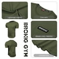thumbnail image 6 of BROKIG Mens BOLD Gym Workout Shirt, Casual-Fit Lightweight Muscle T-Shirts for Men (Large, Green), 6 of 8