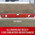 thumbnail image 6 of PROMAKER 18 inch Level, Magnetic Level with 180° 90° 45° bubbles, Shock Resistant, Aluminum Body, Level Tool with Overhead Viewing for Comfortable read PRO-NV030, 6 of 6