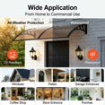 thumbnail image 4 of Door Awning Canopy 38x78 in, Exterior Front Door Window Awning with Drainage & Metal Bracket, Polycarbonate Rain Snow Sun Protection Overhang for Porch Patio, Brown, 4 of 6