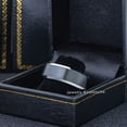 thumbnail image 4 of 8mm Men's Black Cobalt Wedding Band, Brushed Finish Beveled Edge Anniversary Ring - CT6678WAs10.5, 4 of 4