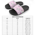 thumbnail image 2 of GZHJMY Stylish Slides for Women Men, Pink Striped Unicorn Soft Flexible Slip-on Sandals Slippers, 2 of 7
