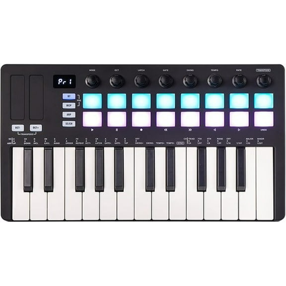 25-Key MK4 MIDI Controller, RGB Pads, Portable, USB, DAW Compatible