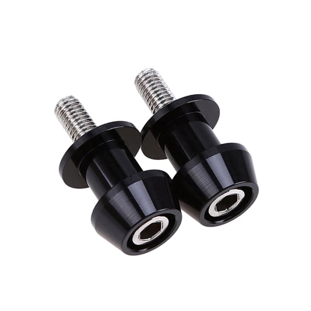 2x deslizadores de carretes de brazo oscilante de motocicleta CNC negros para Cola Carretes deslizantes del brazo giratorio