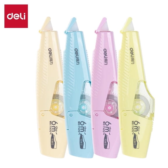 Deli 4 pen-type Color correction tape, can correct mistakes at any time, suitable for office use