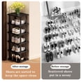 thumbnail image 4 of Zapatero vertical AFOORD, alto y estrecho, 5 niveles, bambú, 4 of 8
