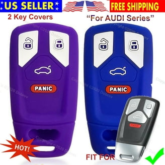 2pcs Silicone Key Fob Cover - Compatible With Jaguar/Land Rover 5-Button Smart Remote Key