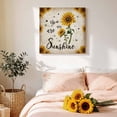 thumbnail image 6 of Canvas Wall Art Vintage Sunflower Canvas Art Print You Are My Sunshine Floral Bee Beige Letter Pictures Wall Decor for Living Room Bedroom Artwork Decorations Stretched Framed Ready to Hang 8"x8", 6 of 9