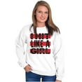thumbnail image 3 of Proud Woman Martial Arts Fighter Women Plus Size Crewneck Sweatshirt Brisco Brands 4X, 3 of 5