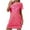 Hot Pink, variant on Tnhcen Women's Summer Sleep Dress – Round Neck Short Sleeve Fashion Print Soft Pajamas Set S-2XL Plus Size for Home/Relaxing