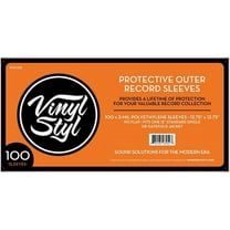 Vinyl Styl 12-Inch Vinyl Record Outer Sleeves, Clear, 100 Count