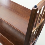 3-Shelf Folding Stackable Bookcase 27.5 Wide-Walnut