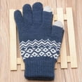 thumbnail image 3 of QQAMB Winter Gloves for Women Stretch Fleece Gloves with Touchscreen Thermal Smile Print Warm Gloves for Cold Weather, 3 of 3