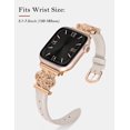 thumbnail image 4 of Wearlizer Celtic Knot Leather Band Compatible with Apple Watch Band 38/40/41/42/44/45/46/49mm Women, Slim Dressy Premium Leather Strap for iWatch Series 11 10 9 8 7 6 5 4 SE Ultra 3 2 1, 4 of 6
