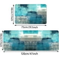 thumbnail image 2 of Omezin Modern Abstract Art Turquoise Kitchen Mats, 17.5" x 29.5" and 17.5" x 49", Anti-Fatigue, 2 Count, 2 of 6