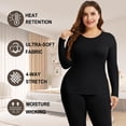 thumbnail image 5 of COMFREE Plus Size Women Thermal Underwear Long Johns Base Layer Top and Bottom Sets for Cold Weather, 5 of 7