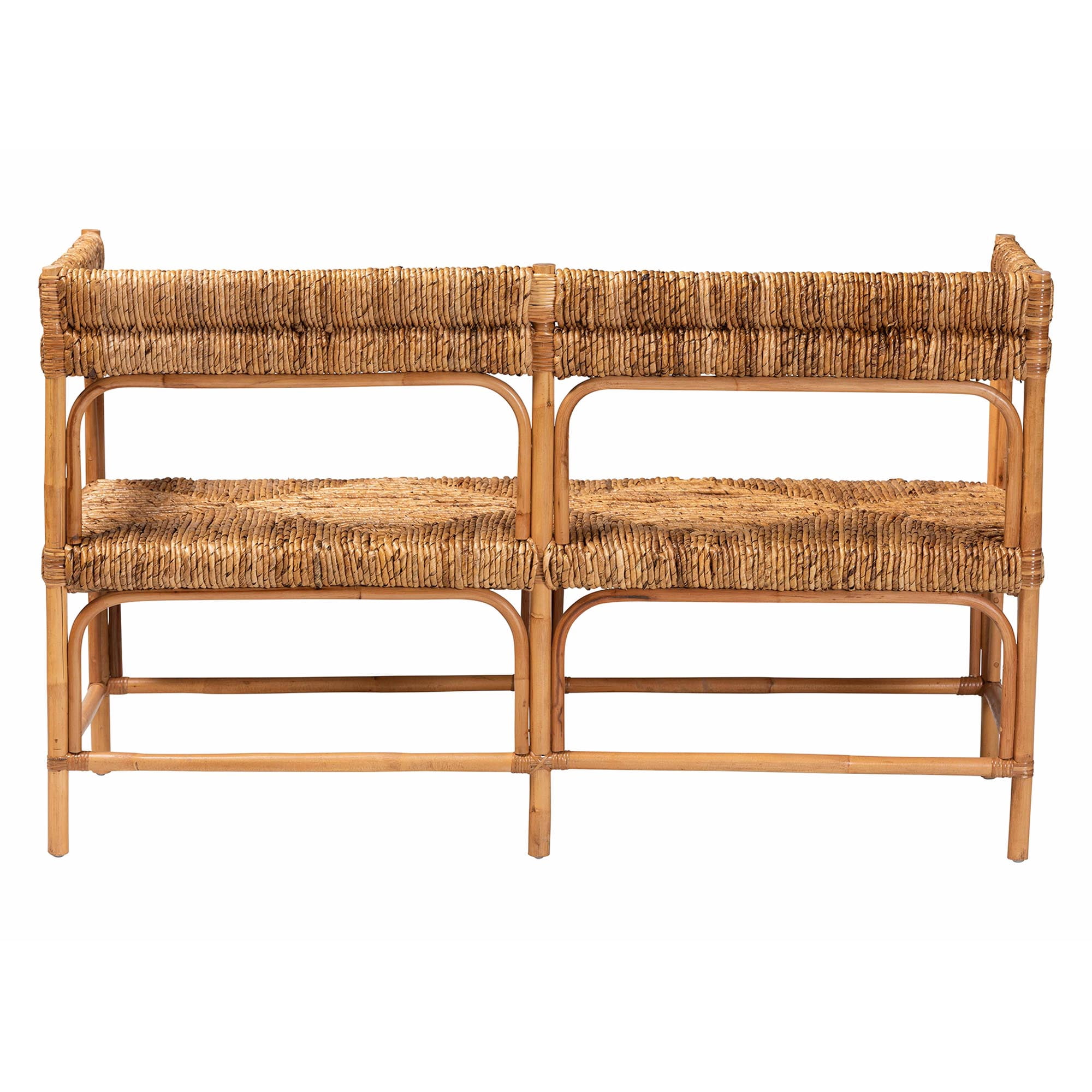 bali & pari Adisa Boho Dining Bench, Light Honey