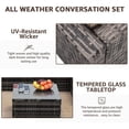 thumbnail image 3 of iRerts 7 Pieces Outdoor Sectional Sofa Patio Furniture Sets, Wicker Rattan Outdoor Patio Conversation Sets with 2 Pillows and Coffee Table, Patio Sofa Sets for Yard Backyard, Gray Wicker+Beige Cushion, 3 of 7