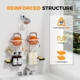 thumbnail image 4 of Aluminum Shower Caddy Hanging Adjustable Shower Caddy, Rustproof Hanging Shower Organizer with Hooks Soap Holders, Over Shower Head Caddy for Handheld Showerhead, White, 4 of 9