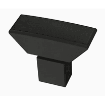 Brainerd P39921W-FB 1 1/2" Flat Black Carved Corner Cabinet & Drawer Knob
