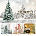 thumbnail image 6 of Costway 7ft Pre-lit Snow Flocked Hinged Christmas Tree w/1116 Tips & Metal Stand, 6 of 12