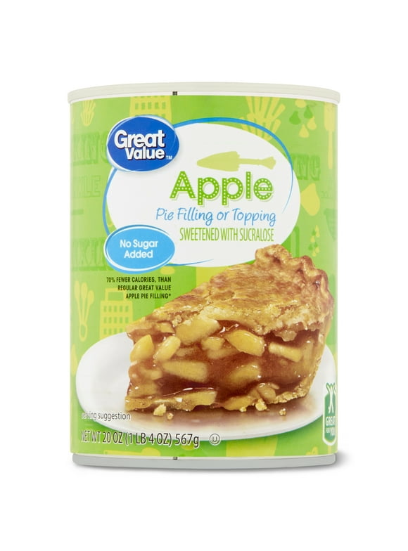 Great Value No Sugar Added Apple Pie Filling & Topping, 20 oz