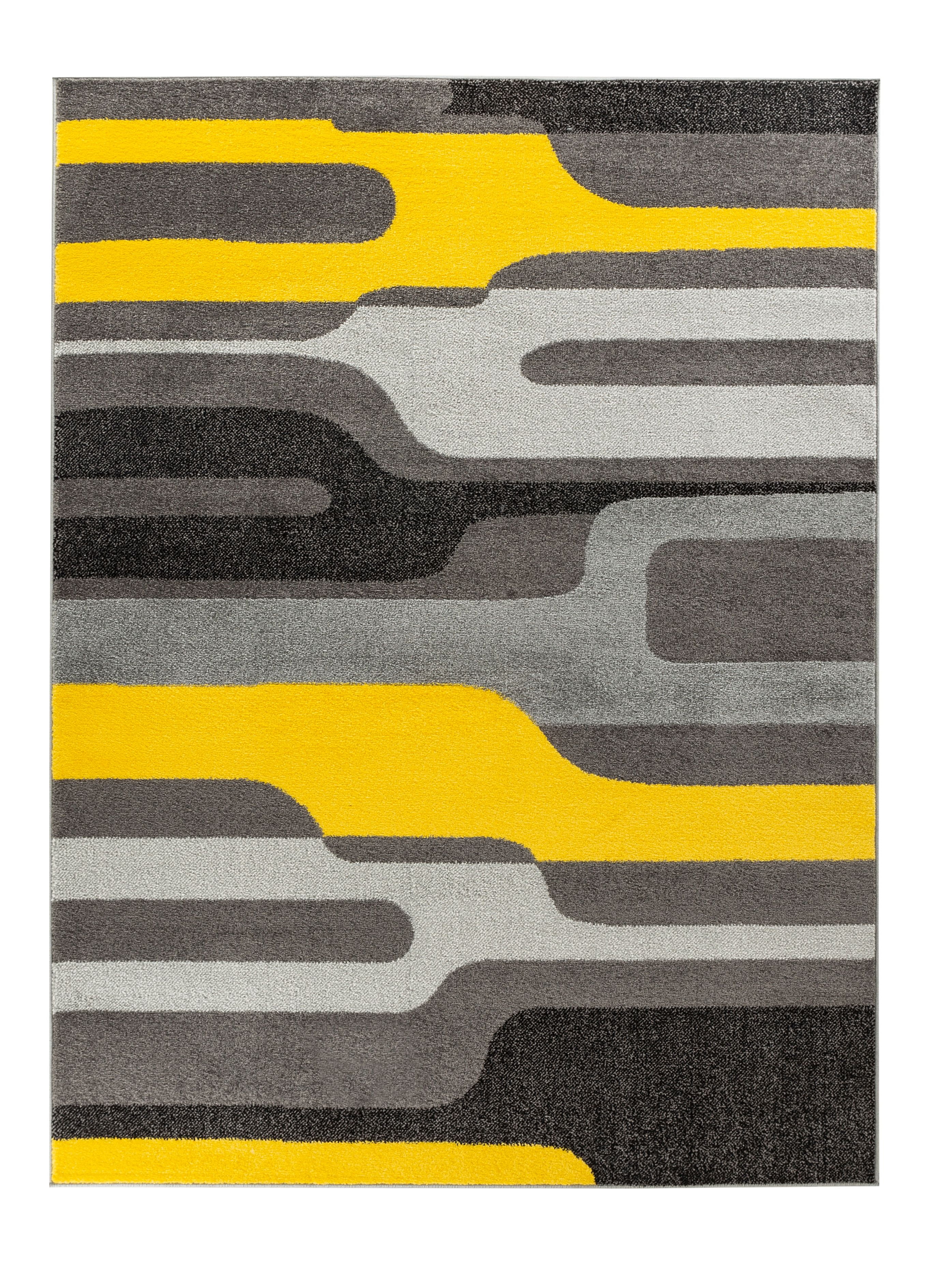 Oxford Collection Rugs Yellow Grey, Grey Yellow Blue Area Rug