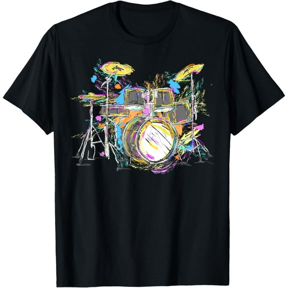 Abstract art drums musician music band throne noose T-Shirt