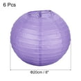 thumbnail image 2 of Uxcell 8 Inch Folding Hanging Wedding Home Party Paper Lanterns Purple 6 Pack, 2 of 7