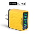 thumbnail image 1 of Australian USB Fast Charger AU Plug Quick Charger Mobile Phone Charger 3A 6 Ports USB Multi Charger Travel Adapter Wall Charger Yellow, 1 of 6