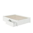 thumbnail image 7 of AFI Concord Full Solid Wood Platform Bed with Footboard & 2 Storage Drawers in White, 7 of 7