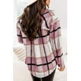 thumbnail image 4 of Rosvigor Flannel Shirts for Women Plaid Jackets Long Sleeve Shackets Womens Button Down Coats Warm Blouses, 4 of 7