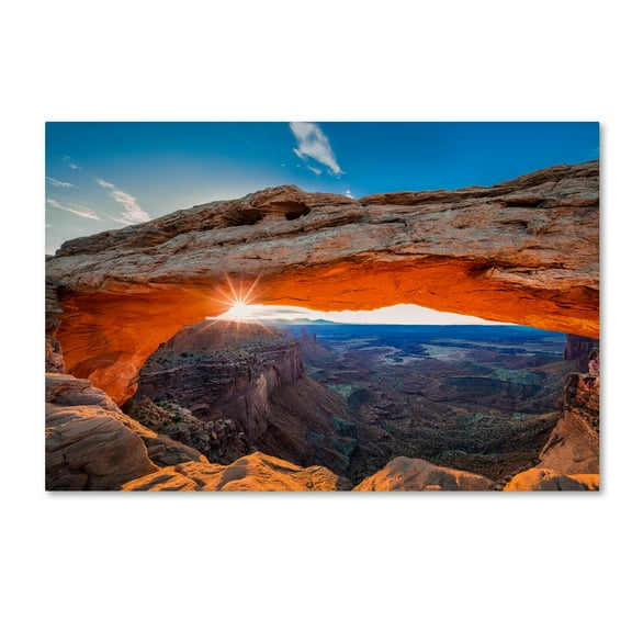 Trademark Fine Art Michael Zheng Sunrise At Mesa Arch Canvas Wall Art - 22x32