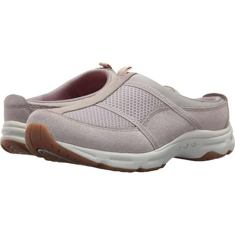 Easy Spirit Women s Grey Suede Leather Slip On Mule Sneakers Walmart