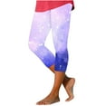 thumbnail image 2 of jjayotai Womens Tie Dye Capri Pants, Stretch Fitness Running Gym Yoga Leggings Elastic High Waist Trousers, 2 of 7