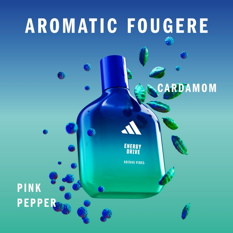 Adidas Vibes Energy Drive Eau de Parfum, Long Lasting Fragrance