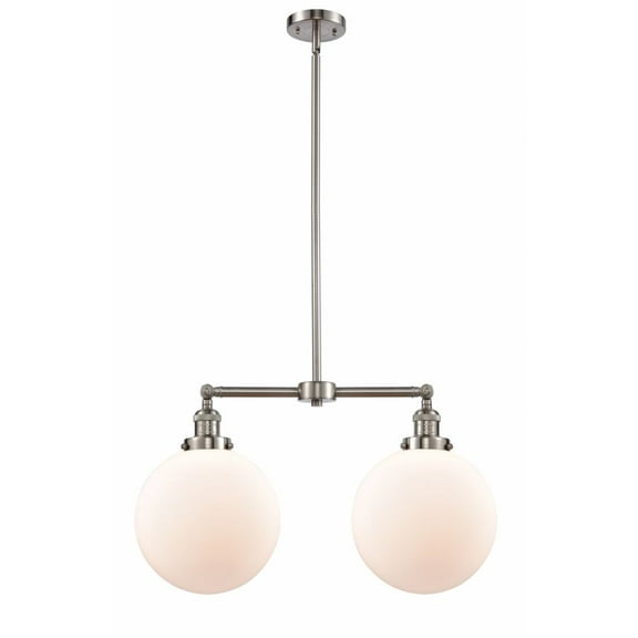 Innovations 209-SN-G201-10-LED X-Large Beacon 2 Light Chandelier part of the Franklin Restoration Collection, Brushed Satin Nickel