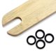 thumbnail image 4 of Soporte cómodo de madera del reposapiés de la trona del reposapiés para la silla de los 4.2cm de largo, 4 of 5