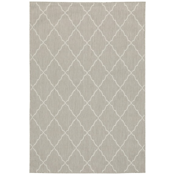 Moretti Sonato Area Rug 7225H Outdoor Grey Diagonals Lines 9' 10" x 12' 10" Rectangle