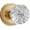 Satin Brass-Passage, variant on 1 Pack Crystal Door Knobs Nickel Door Knob Brushed Nickel Passage Door Knobs Glass Satin Nickel Interior Door Knob for Hall and Closet