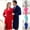 YPR1-Hot Rose, variante sur Meichang Peignoir Long en Molleton pour Hommes et Femmes, Hiver, Chaud, Manches Longues, Col Châle, Peignoir Duveteux, Doux et Confortable, Tenue d'Intérieur, Peignoirs pour Couple avec Ceinture et Poches